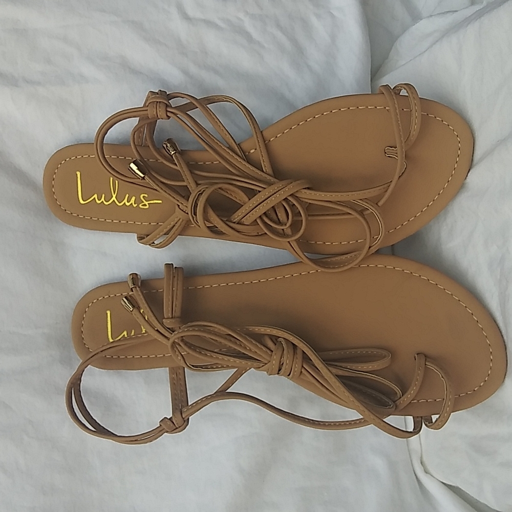 🌼LULU'S ANKLE WRAP SANDALS